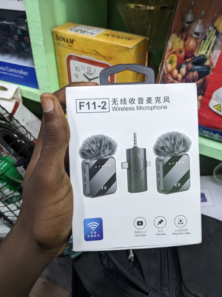 F11-2 Wireless Lavalier Recording Microphone (Dual Mic Set)
