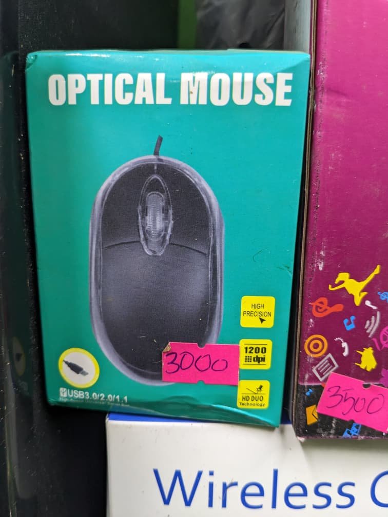 Black USB Optical Mouse for Laptop & Desktop