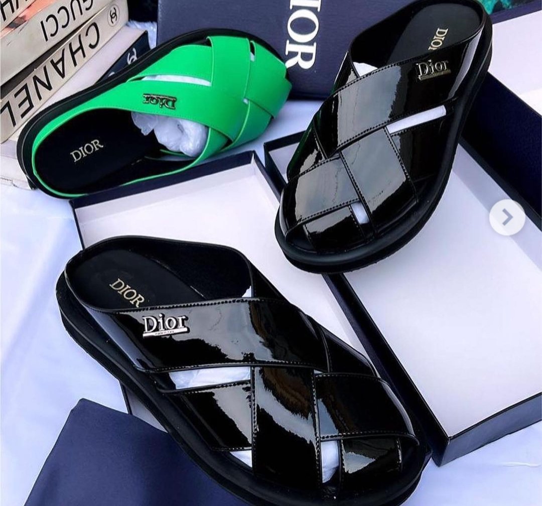 Premium Men's Designer Patent Leather Sandals & Slides Collection